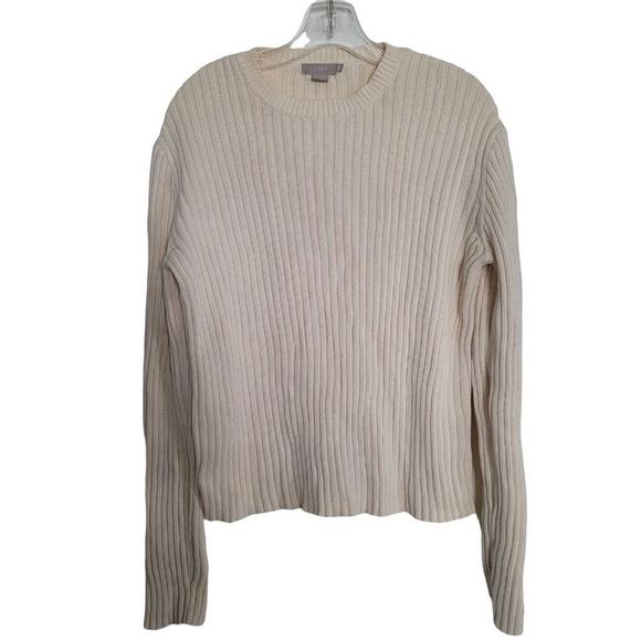 J. Crew Sweaters - Cream Ribbed J. Crew Sweater Sixe XL